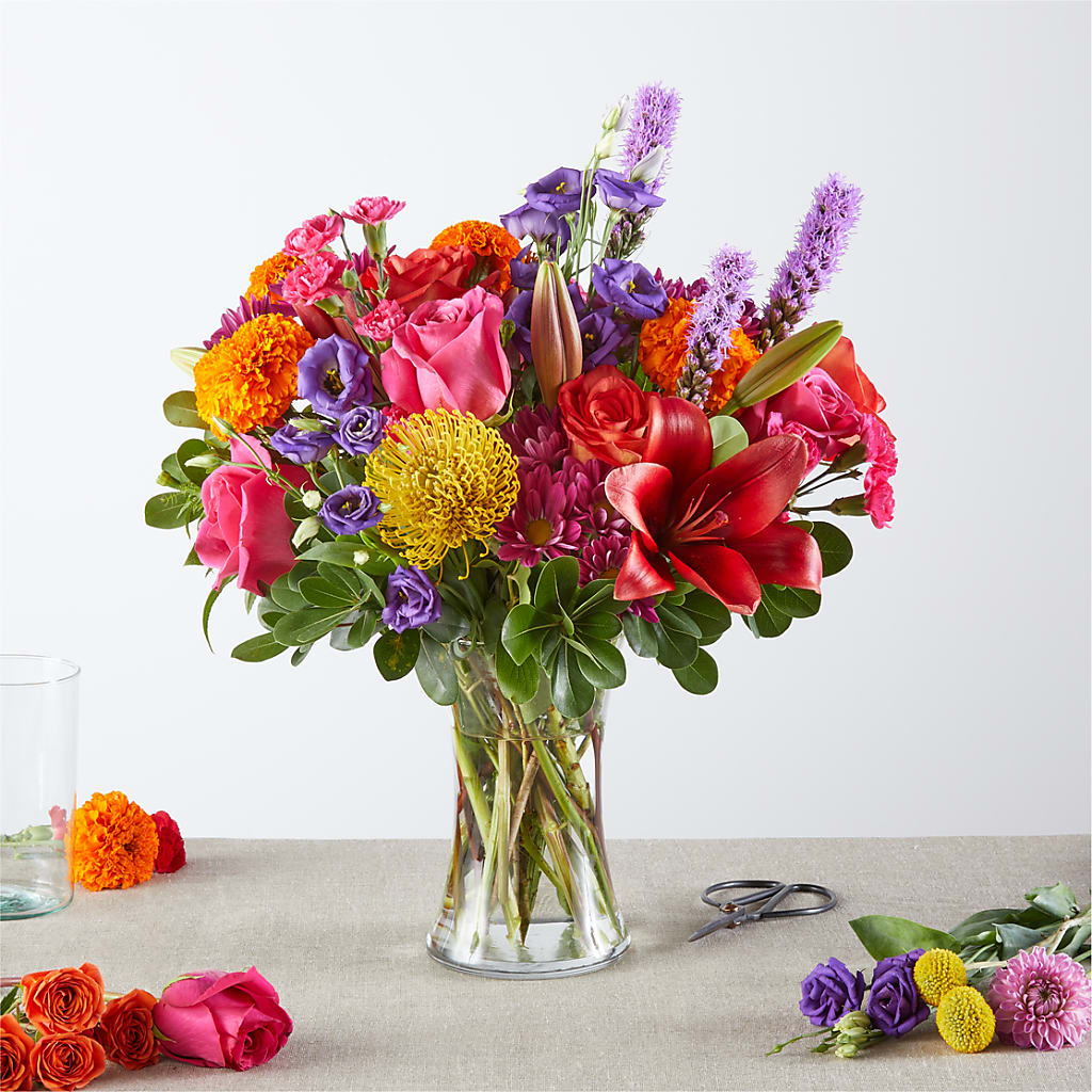 Fiesta del color: un original florista